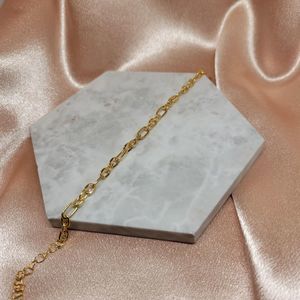 Mixed Size Gold Chain Bracelet